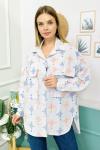 155555 Oversize Keten Karisimli Cepli Gomlek